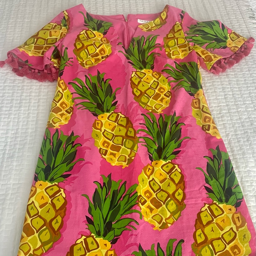 Trina Turk pink pineapple dress